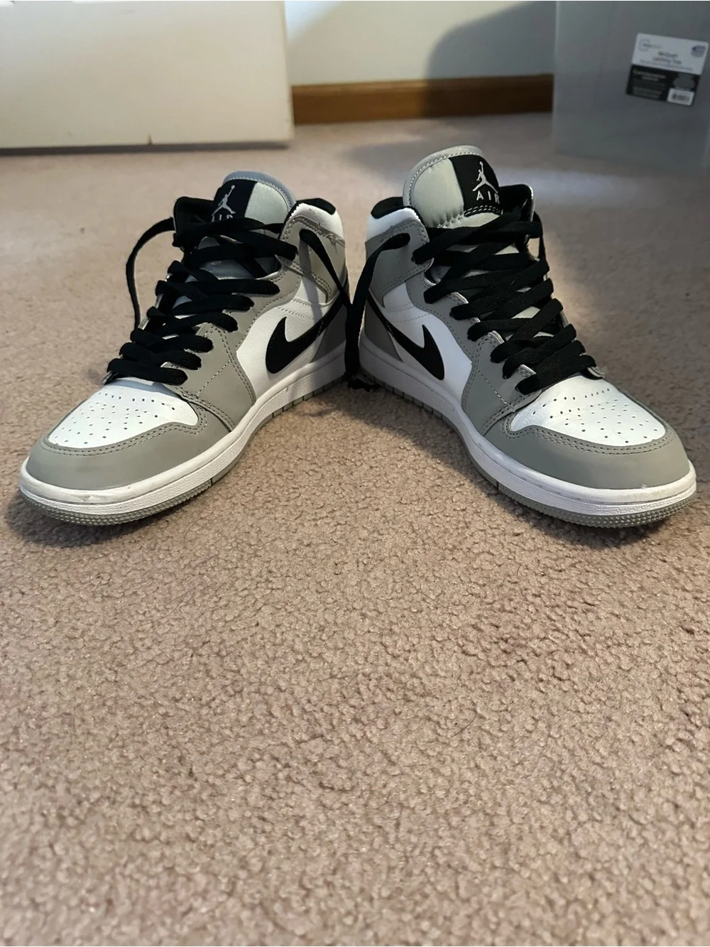Alternative Jordan Mid Sneakers - White, Gray, Black